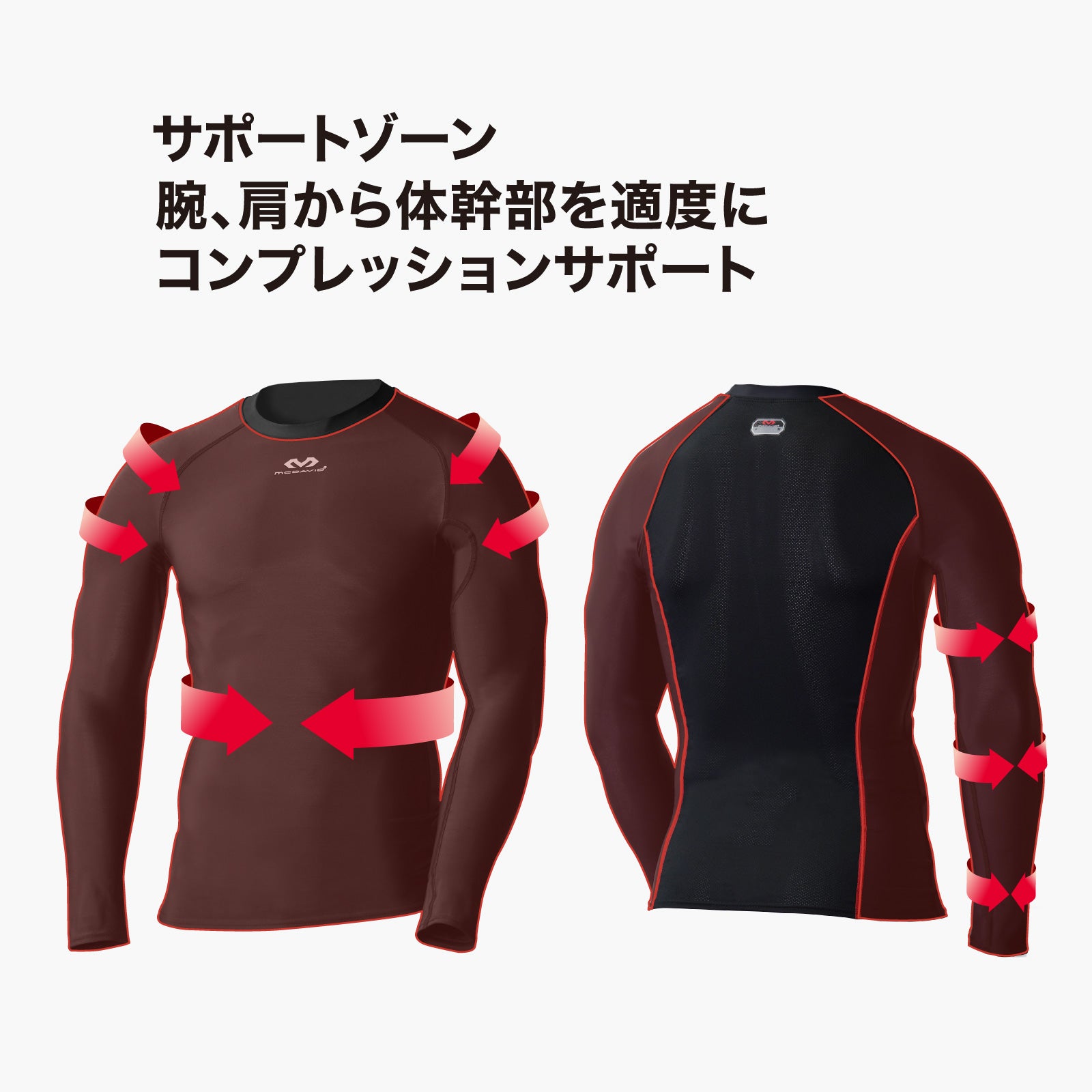 コンプレッション ロングスリーブシャツ - McDavid｜サポータ